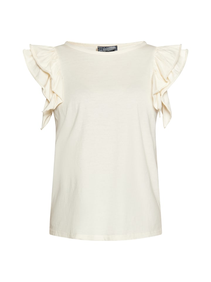 Damen T-Shirt in Wollweiss