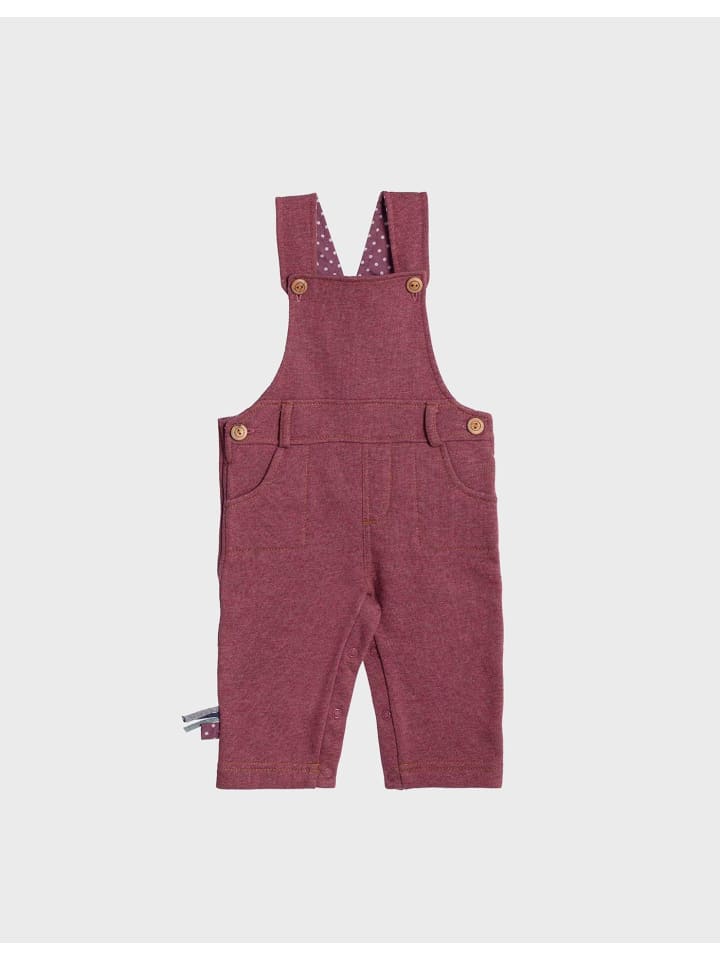 Baby Latzhose in Bordeaux Melange