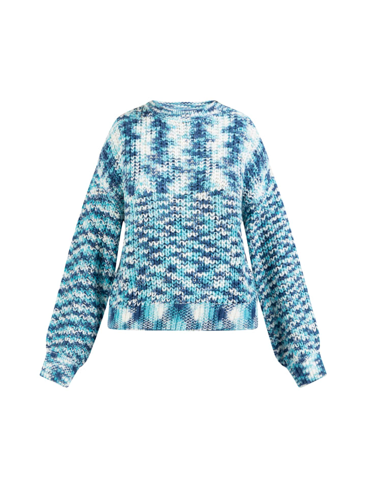 Damen Strickpullover in Blau Mehrfarbig
