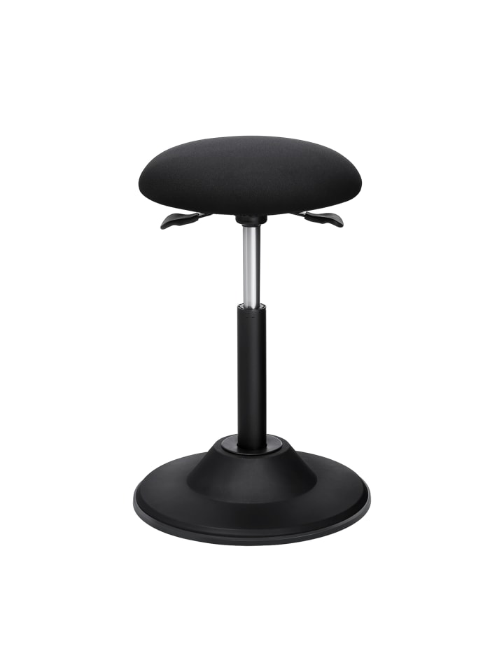 Arbeitshocker Activo in Schwarz - (B)40 x (H)(50-70) x (T)40 cm