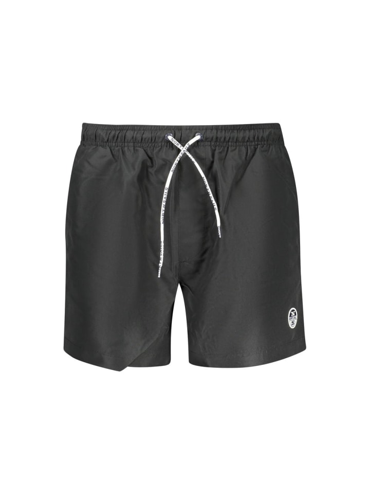 Schwarz Polyester Herren Bade Boxershorts