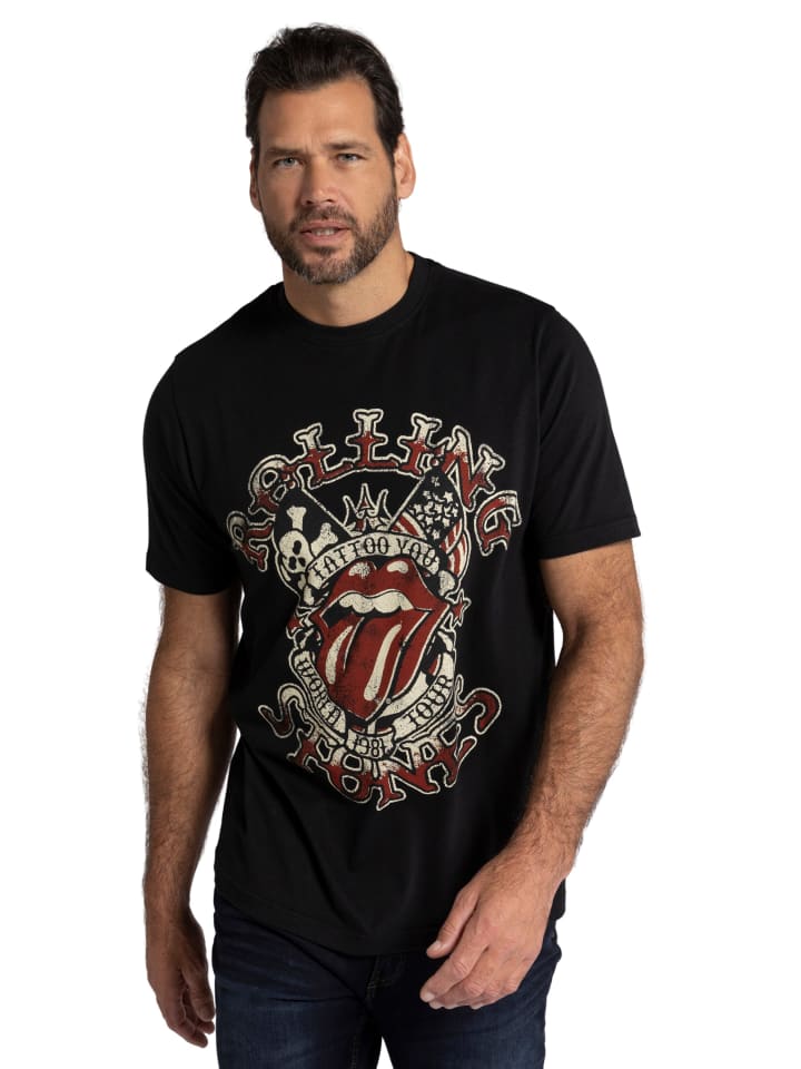 Kurzarm T-Shirt in schwarz