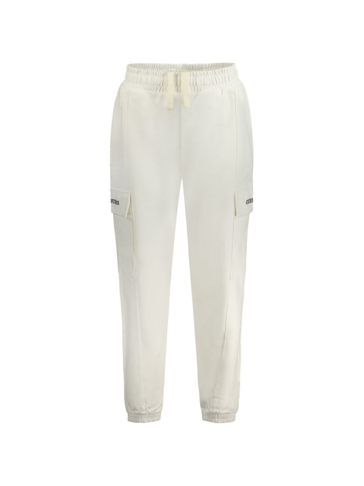 Weiß Baumwolle Damen Jogginghose