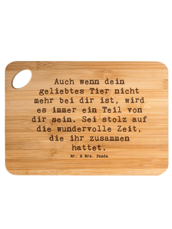 Frühstücksbrett Spruch Trauerbewältigung nach d... in Braun