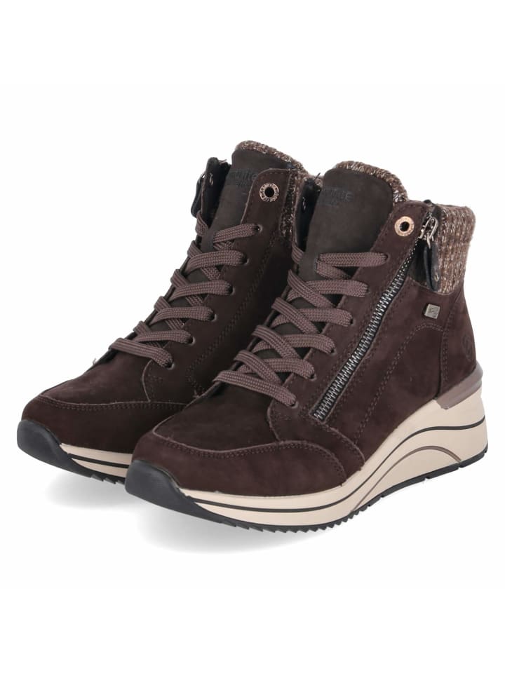 Schnürstiefeletten in braun