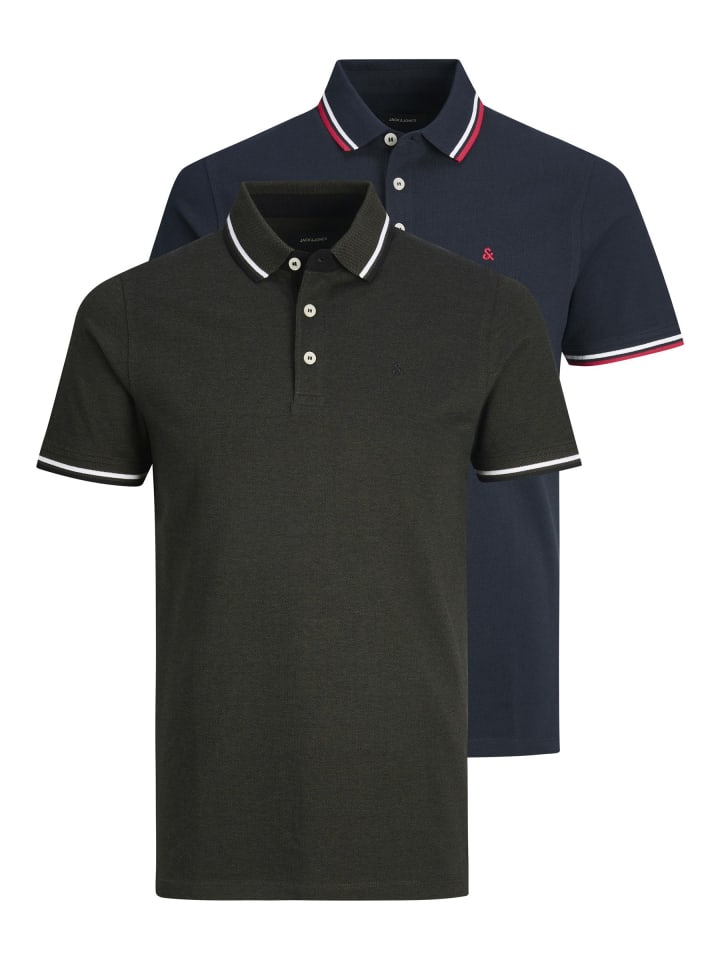 2er-Pack Poloshirt in Navy Blazer