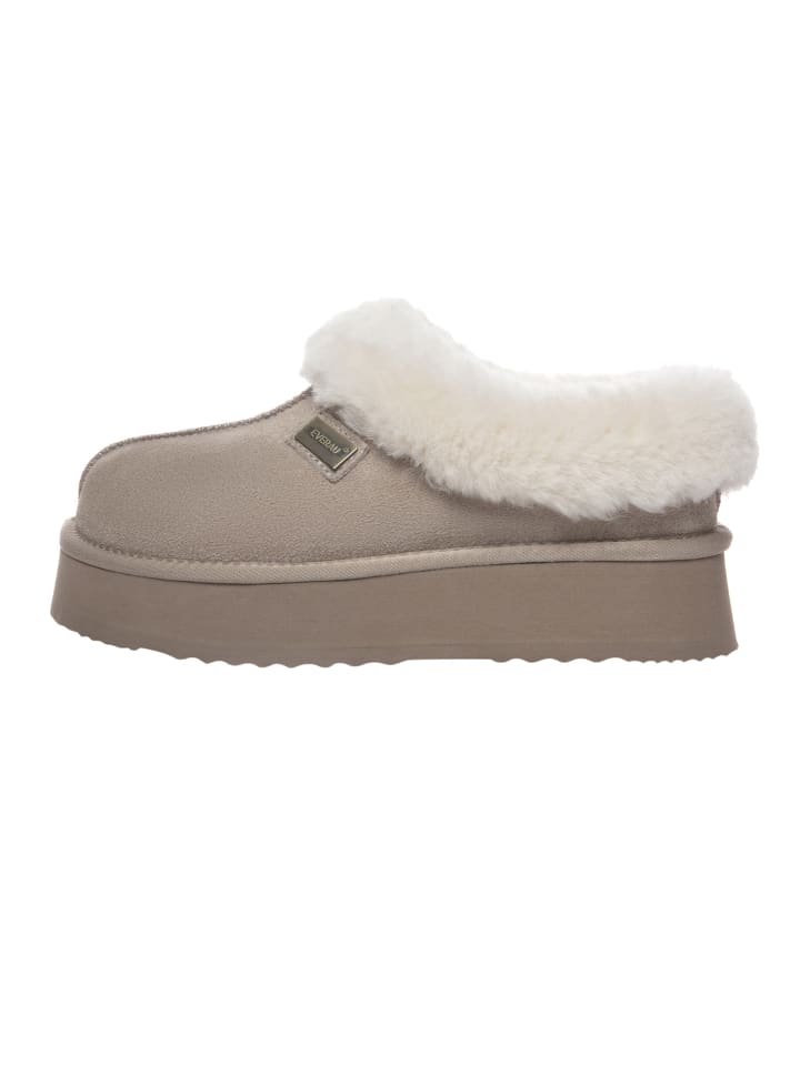 Leder Hausschuhe - Topknot in Sand
