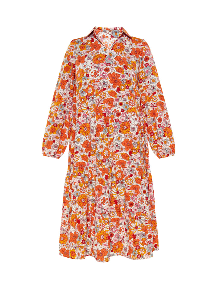 Women Dress in orange multicolor