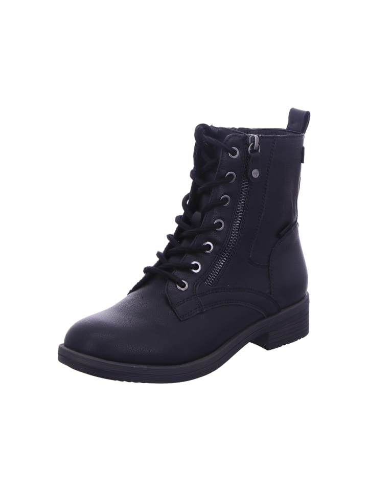 Schnürstiefelette in schwarz