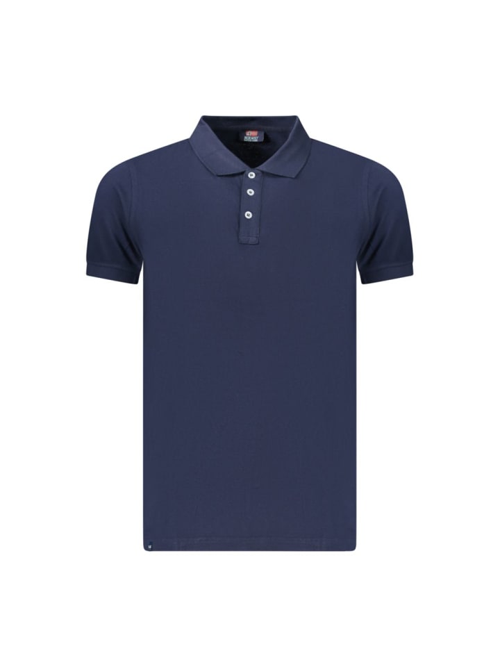 Blau Baumwolle Herren Polo