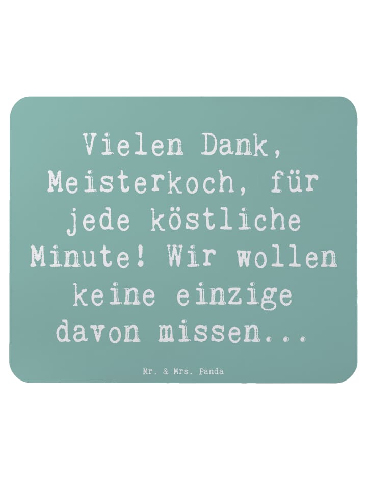 Mousepad Spruch Danke Koch mit Spruch in Meeresbrise