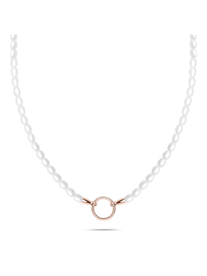Halskette Pearl Charms in roségold