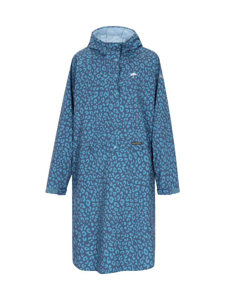 Women Coat in dark aqua navy leo