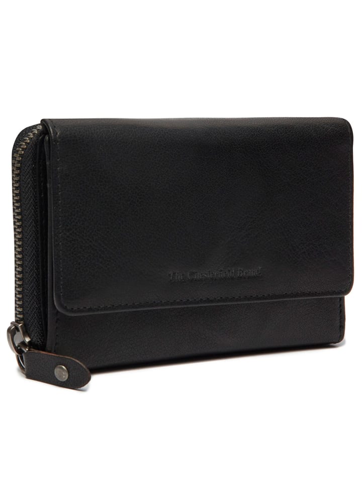 Rhodos Geldbörse RFID Schutz Leder 14 cm black