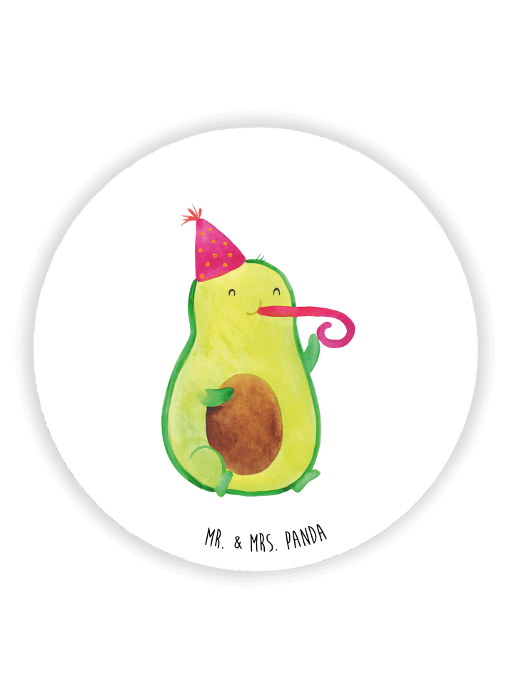 Magnet Avocado Feier ohne Spruch in Weiß
