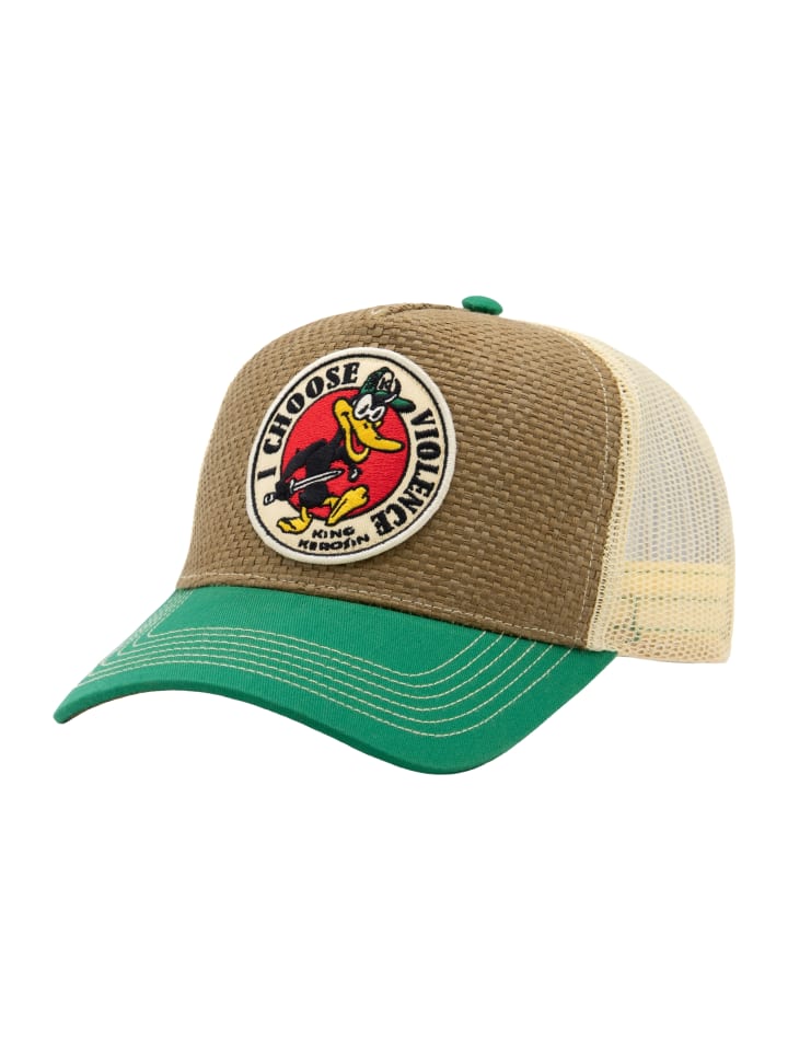 King Kerosin Trucker Cap I Choose Violence in braun