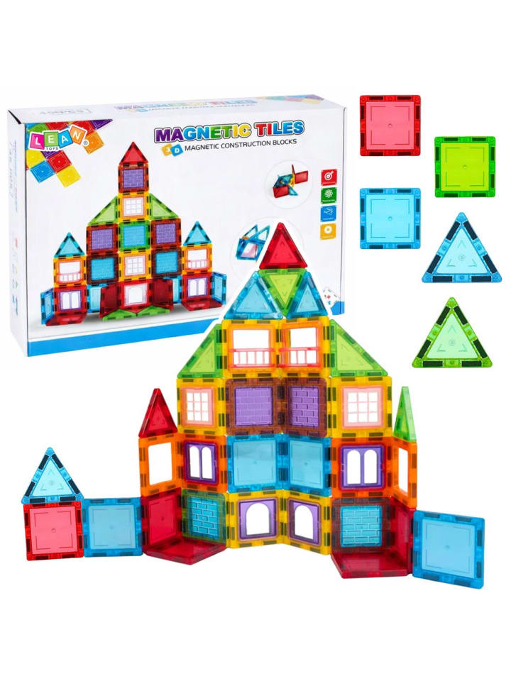 3D Magnetbausteine ​​Konstruktionspuzzle Bunt 45 Stk.