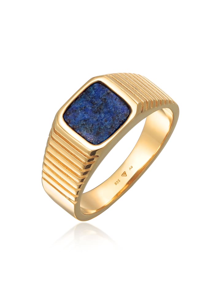 Ring 925 Sterling Silber Siegelring in Gold