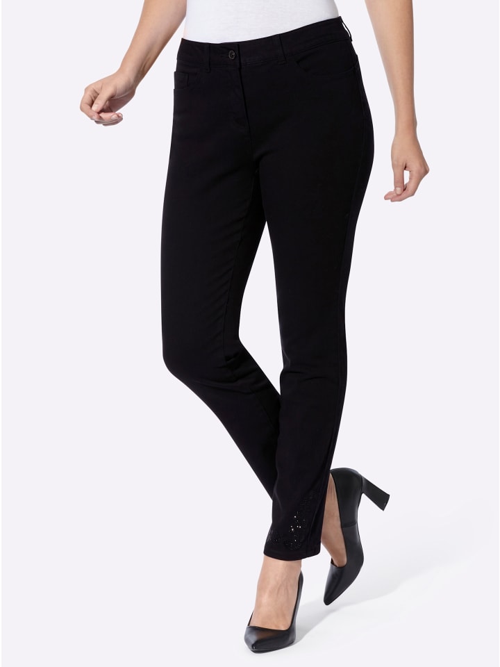 Push-up-Jeans in schwarz