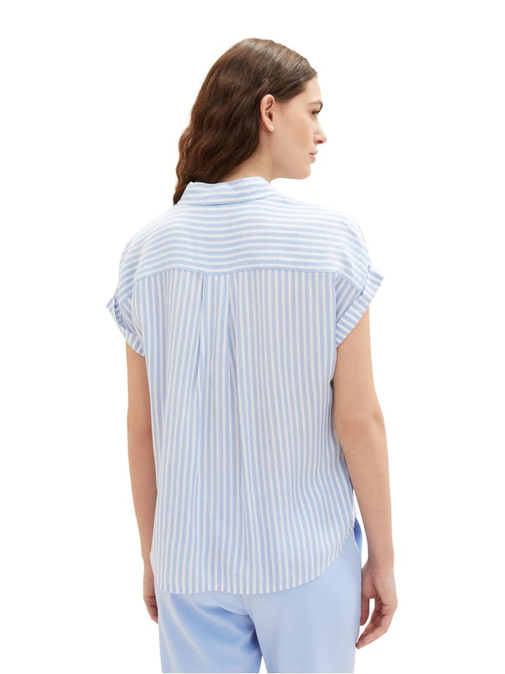 | Tom Übergröße limango Bluse Gestreifte in Blau günstig Kurzarm kaufen Tailor Shirt