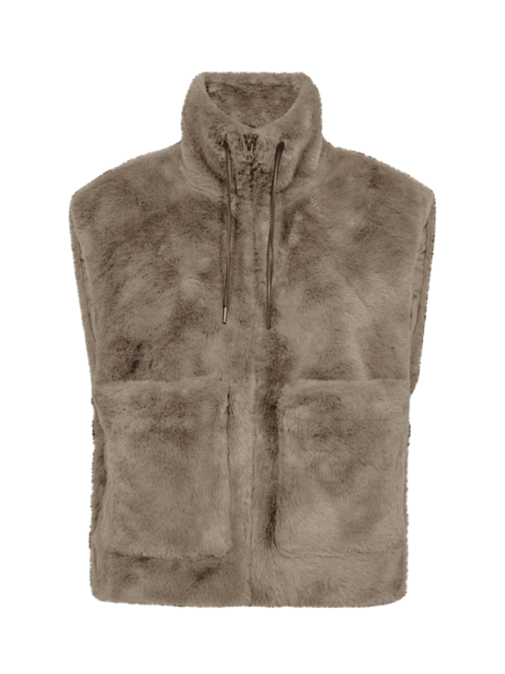 FQTRINE Waistcoat Kurzweste in MOREL