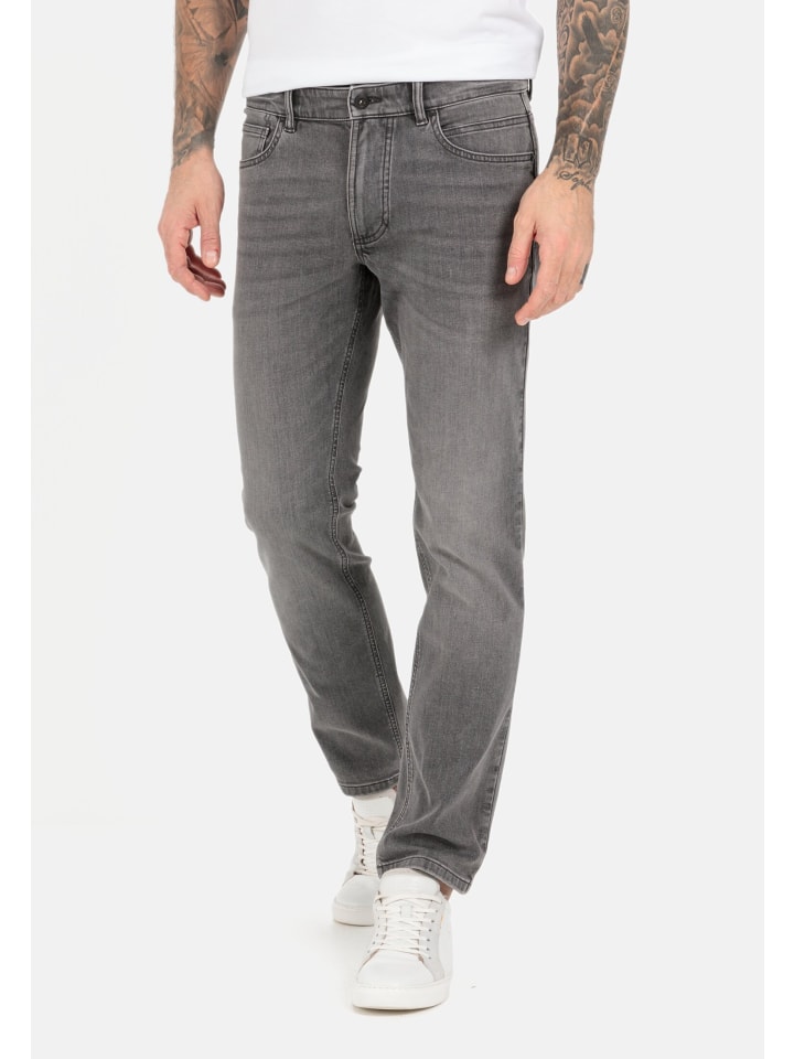 Regular Fit fleXXXactive® 5-Pocket Jeans in Grau