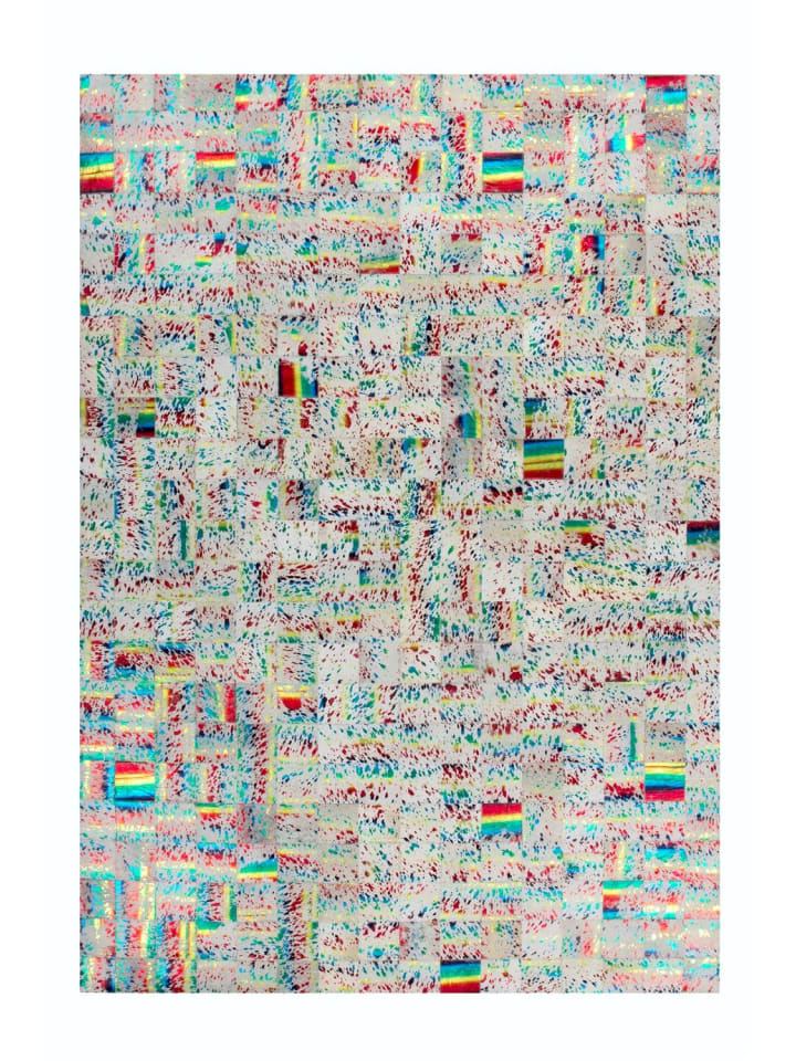 Flachgewebe Teppich Rasmus 310 in Elfenbein Multicolor