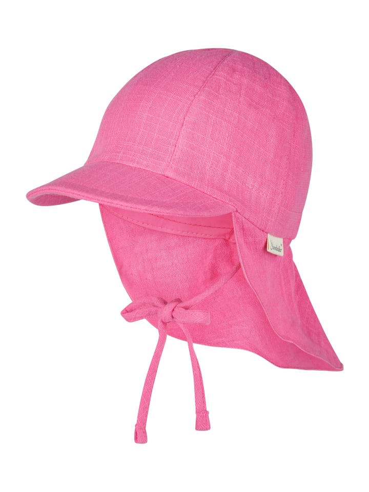 Schirmmütze mit Nackenschutz uni in magenta