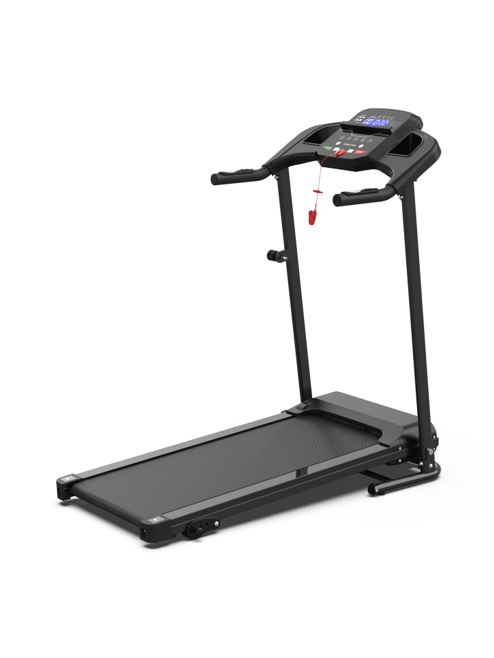 Laufband in Schwarz 2,5 HP klappbar mit Neigung 120 kg für Zuhause