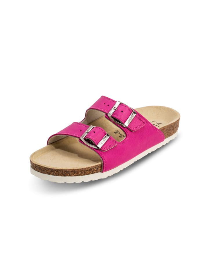 Vollrindleder Pantoletten in pink