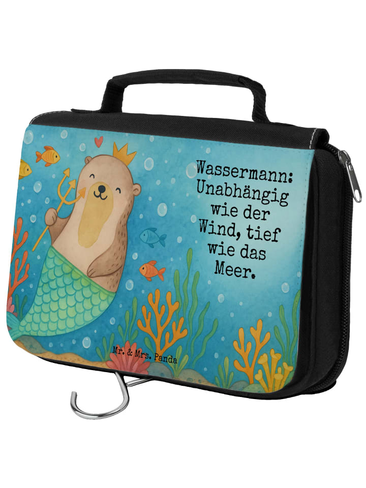 Kulturtasche Wassermann Astrologie Design mit S... in Weiß