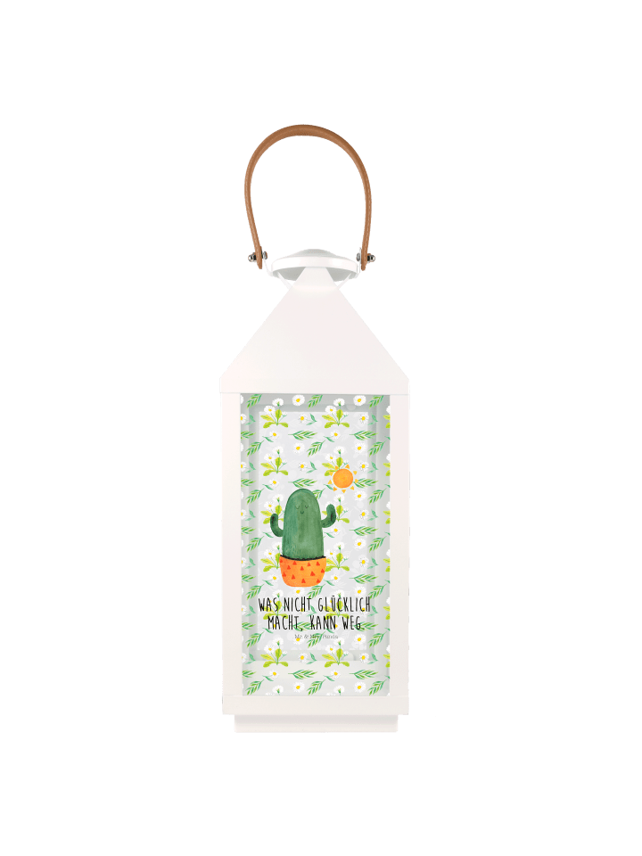 Laterne Kaktus Sonne mit Spruch in Transparent