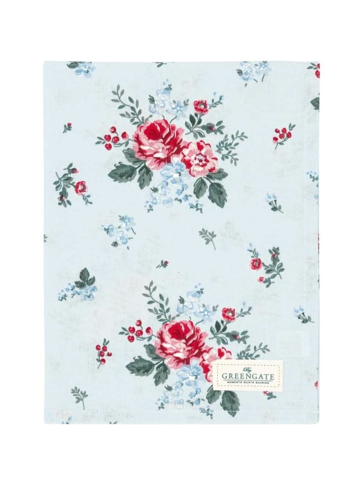 Geschirrtuch ERICA PALE BLUE Blau mit Blumen