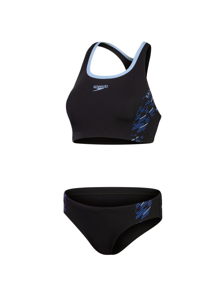 Placement Bikini zweiteiler Badeanzug in schwarz