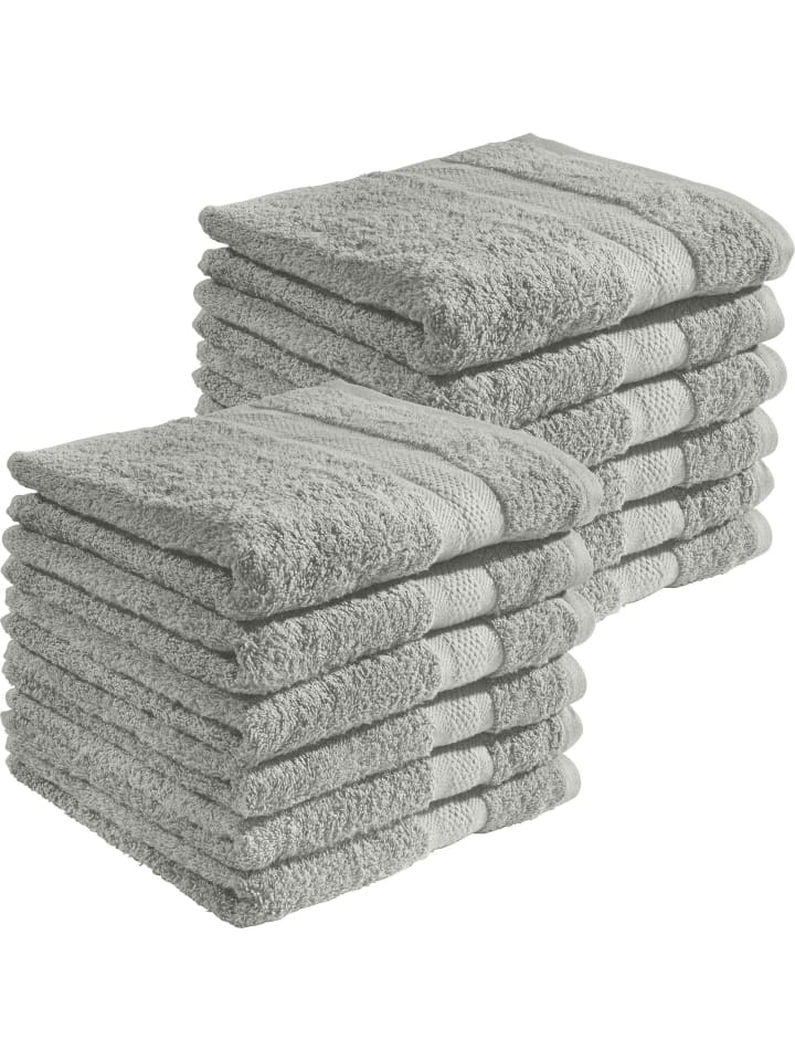 Frottier Handtuch 12er-Pack Chicago in grau