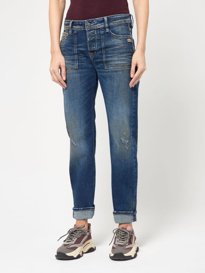 94NICA WORKER Boyfriend Fit Jeans in Dusty Midblue