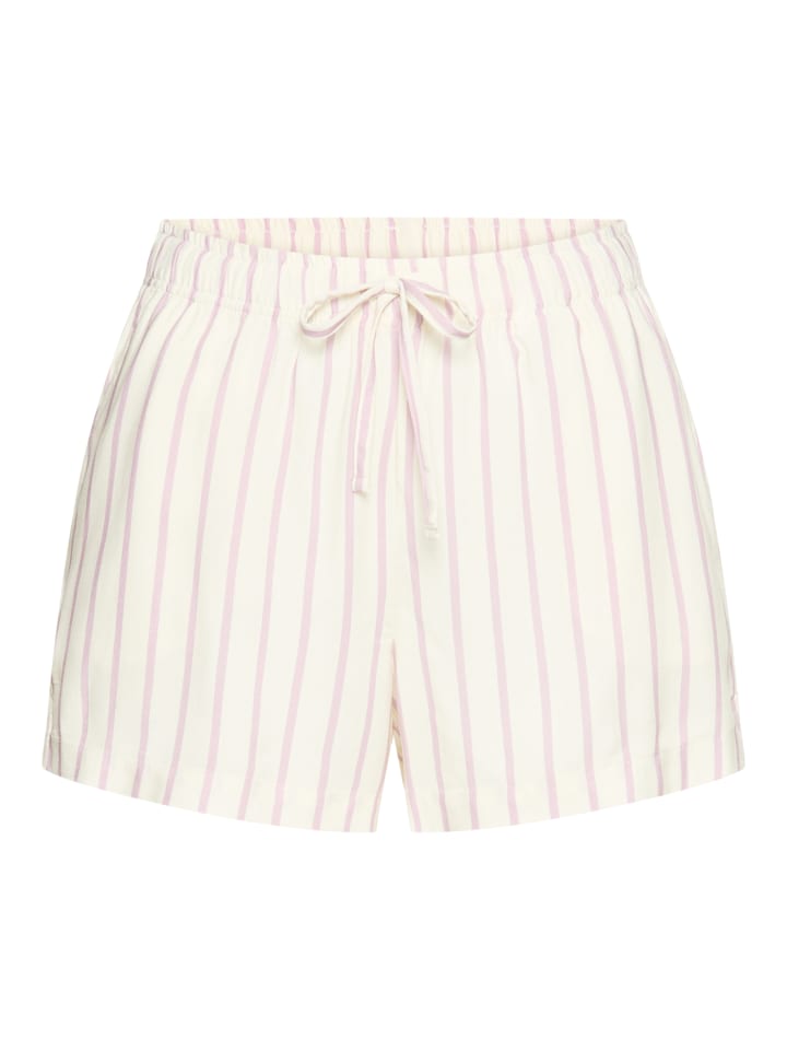 Pyjamashorts in ecru gestreift