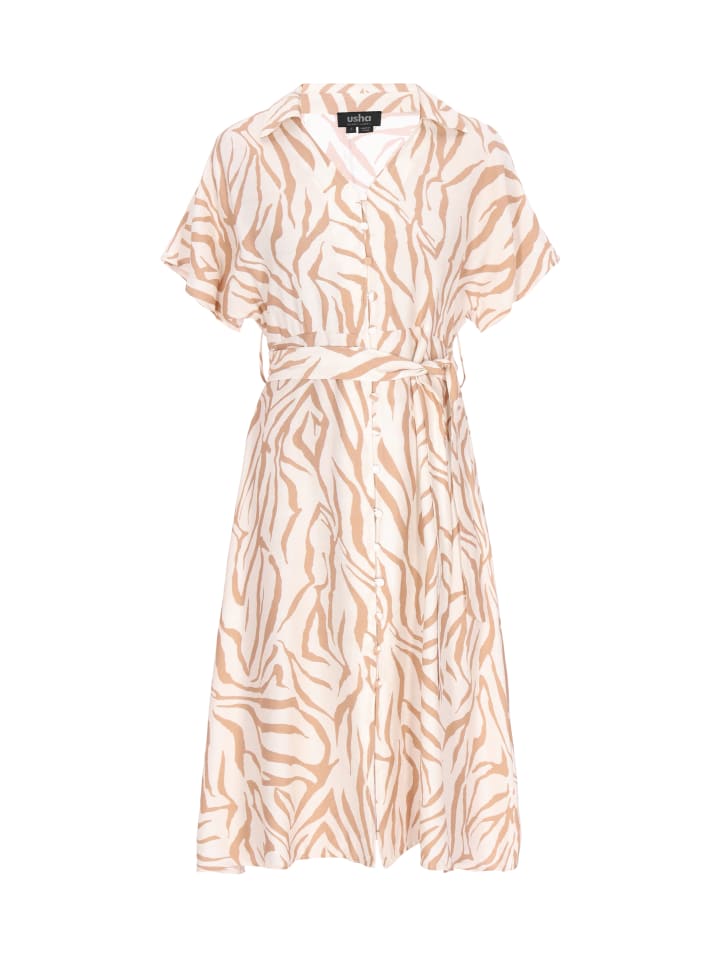 Women Dress in offwhite camel