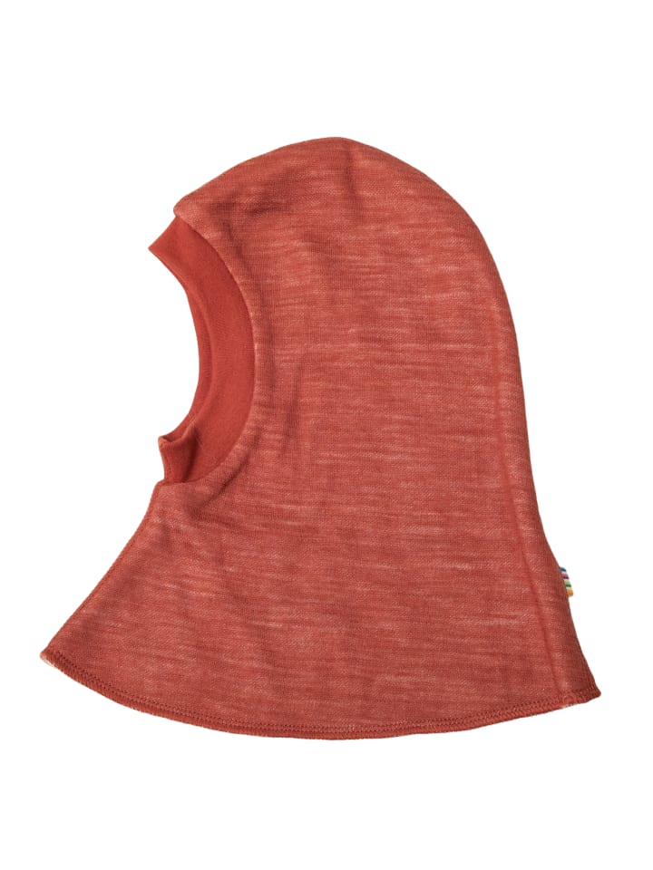 Schalmütze Merinowolle/Bio-Bambus in chili red