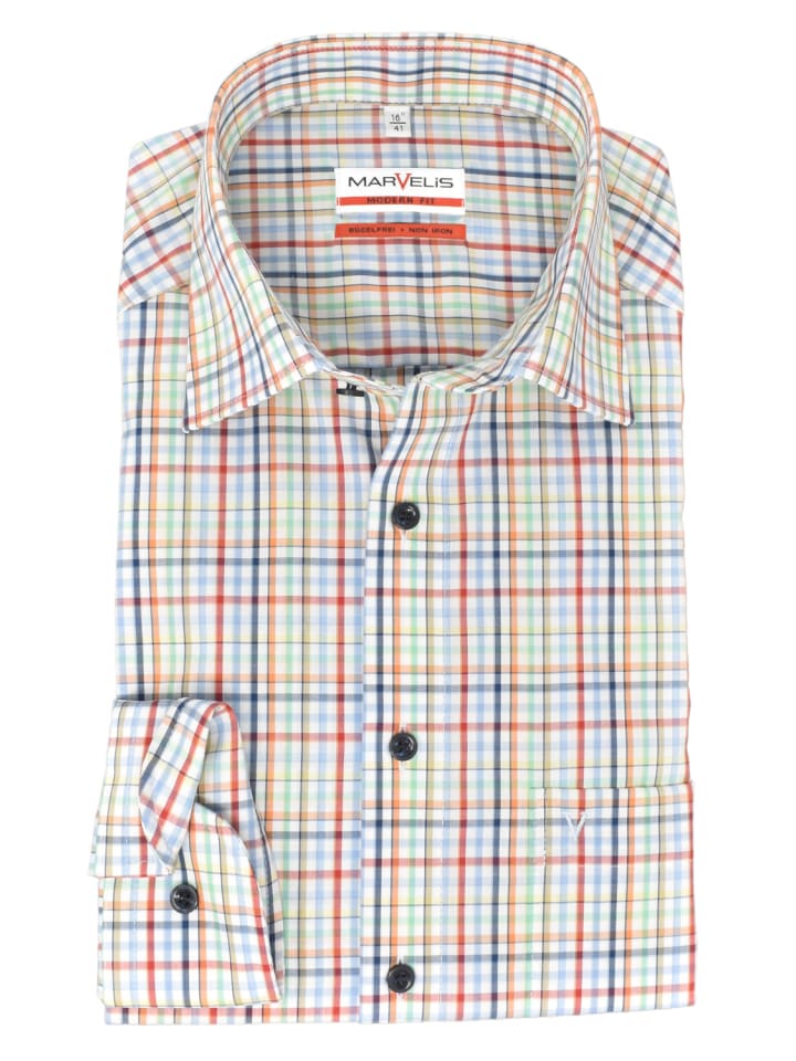 Modern Fit Businesshemd in Bunt