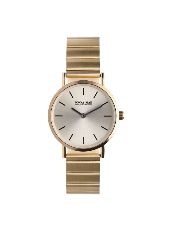 Stahl Quarzuhr Donna Mae Gold