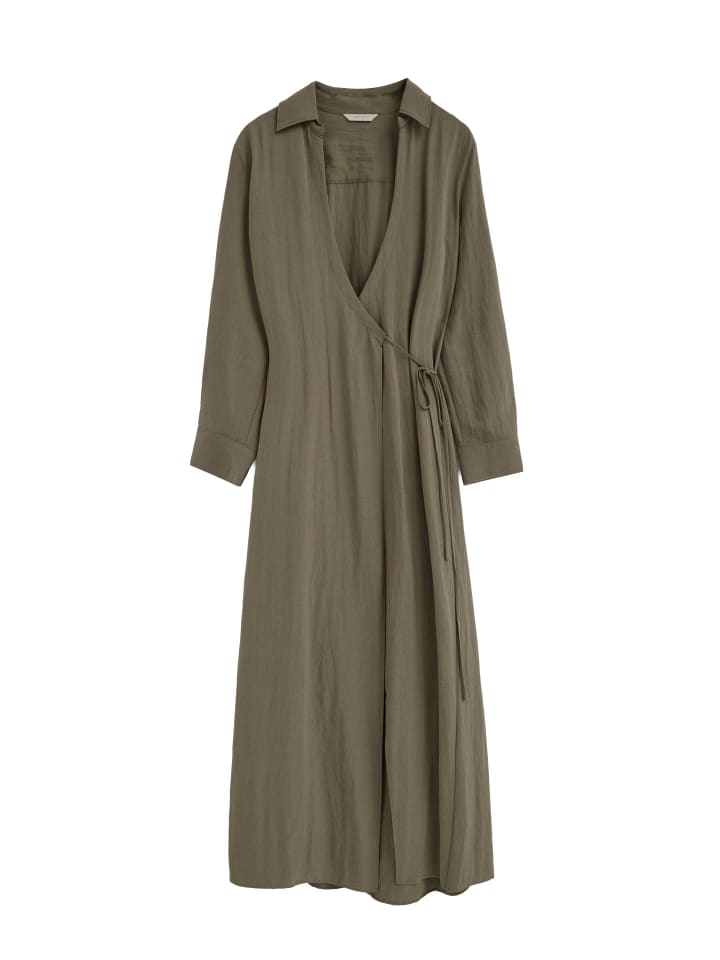 Kleider WOMAN ARETHA DRESS LONG SLEEVE RELAXED FIT in Hellbraun2