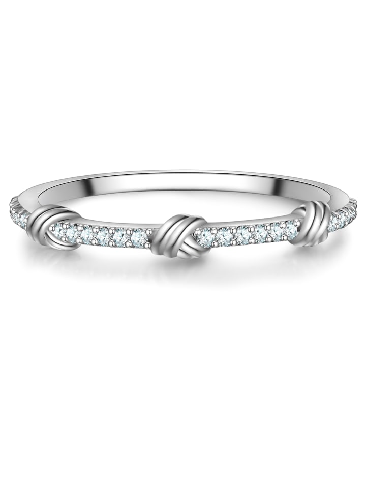 Ring aus Sterling Silber mit Zirkonia in silber