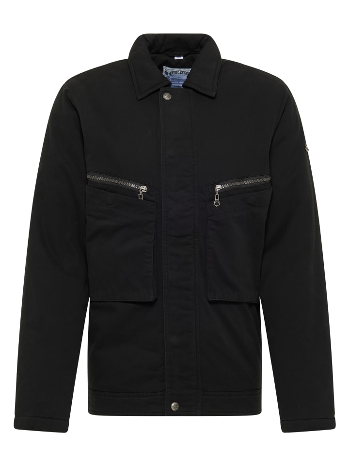 Herren Winterjacke Aus Baumwolle in Schwarz