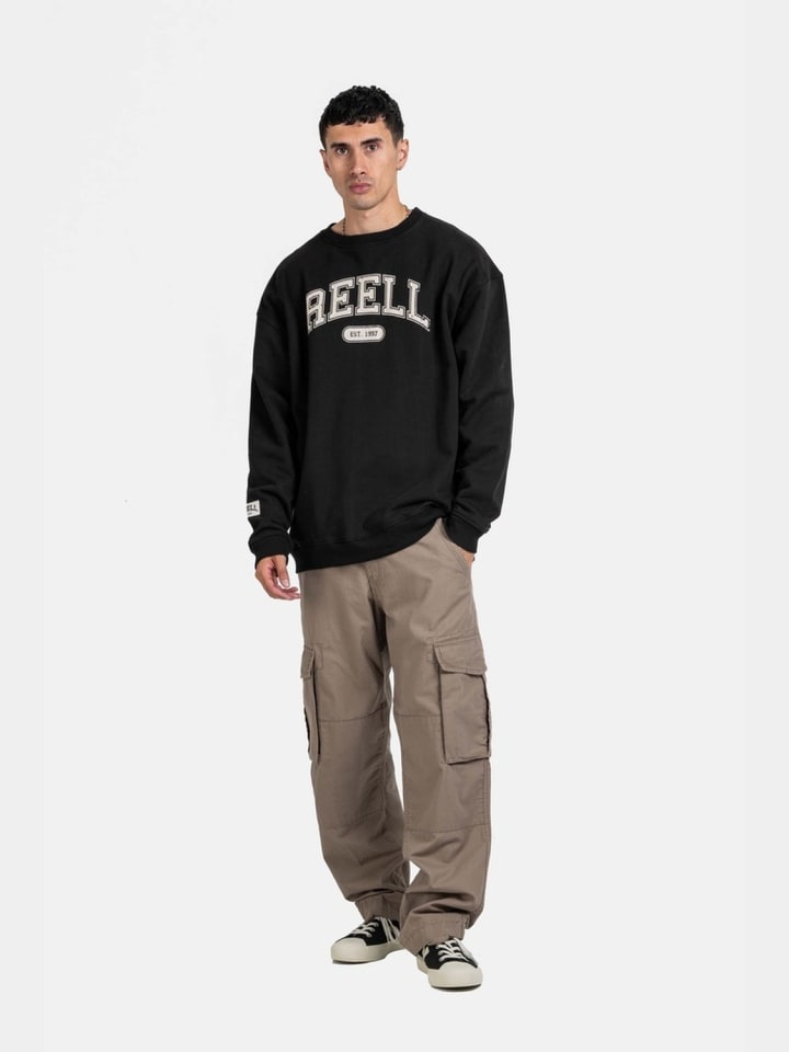 Sweatjacke "Team Crewneck" in Schwarz