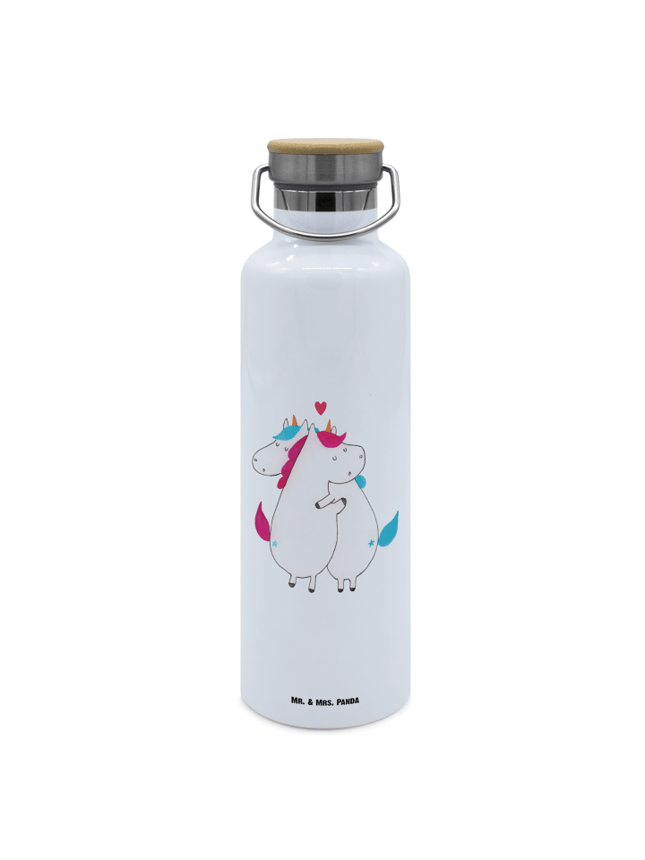 Trinkflasche Einhorn Mitteilung ohne Spruch in Weiß