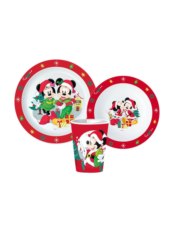 Minnie and Mickey Weihnachtsgeschirrset