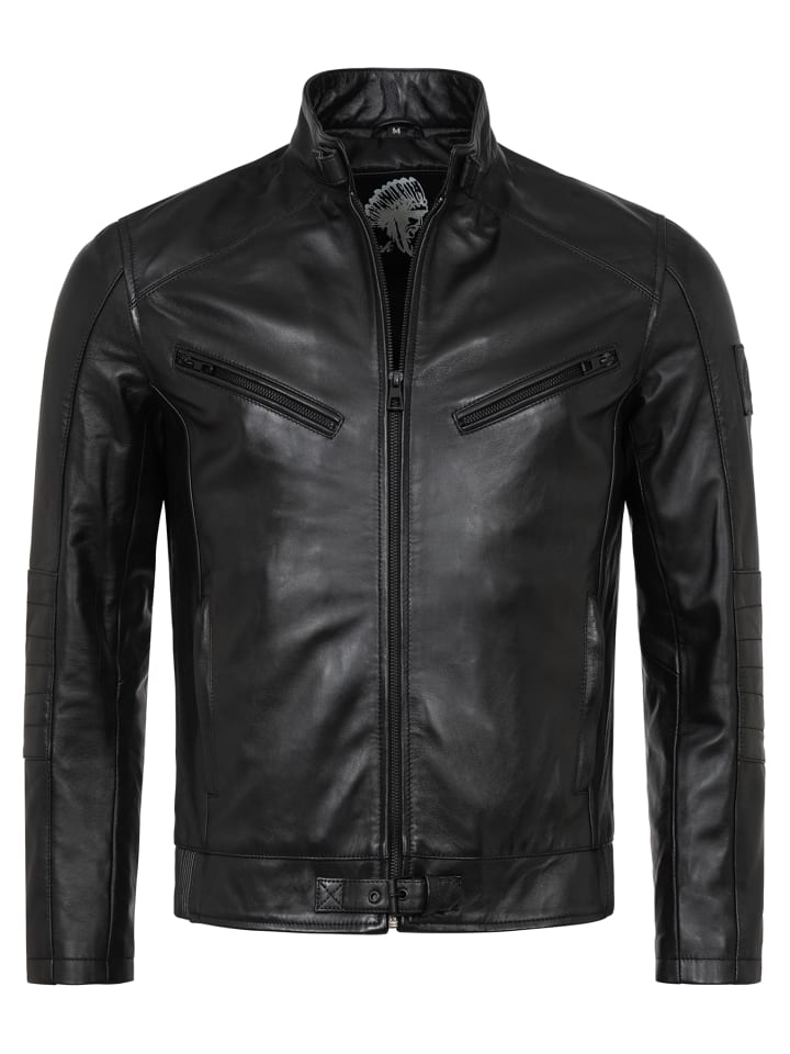 Lederjacke in Schwarz