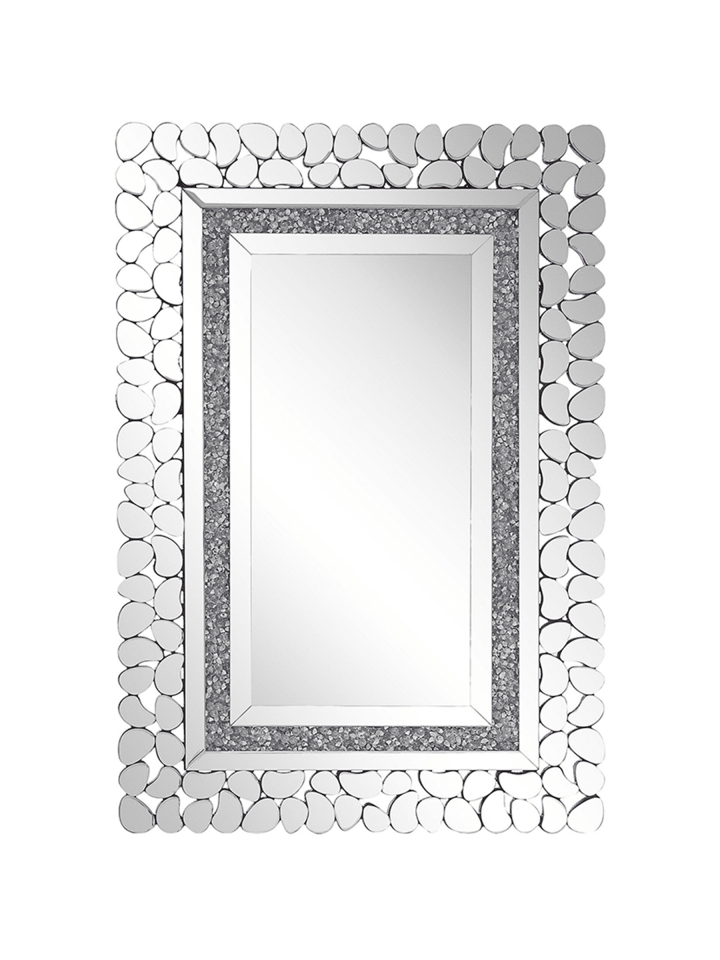 Wandspiegel PABU in Silber - (W) 60 x (H) 90 x (L) 2 cm Horizontal