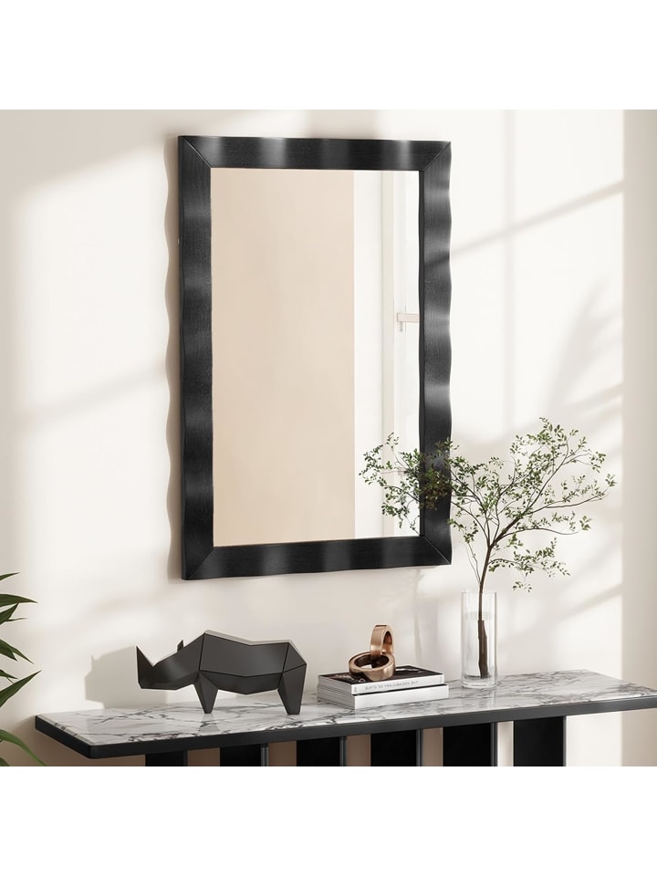 Wandspiegel 106 x 71.5 cm in Schwarz